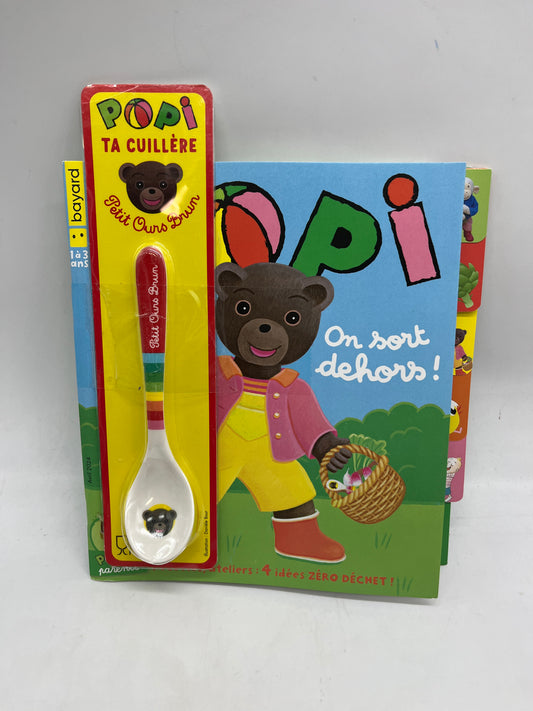 livre d’activité Magazine POPI  spécial printemps avec sa cuillère Petit Ours brun Neuf !