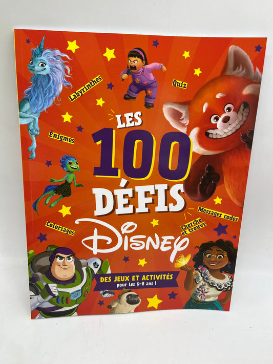 Magazine livre d’activité Mes 100 Défis avec tes Héros Disney Histoire des jeux des activité  pour Les 6-8 ansNeuf