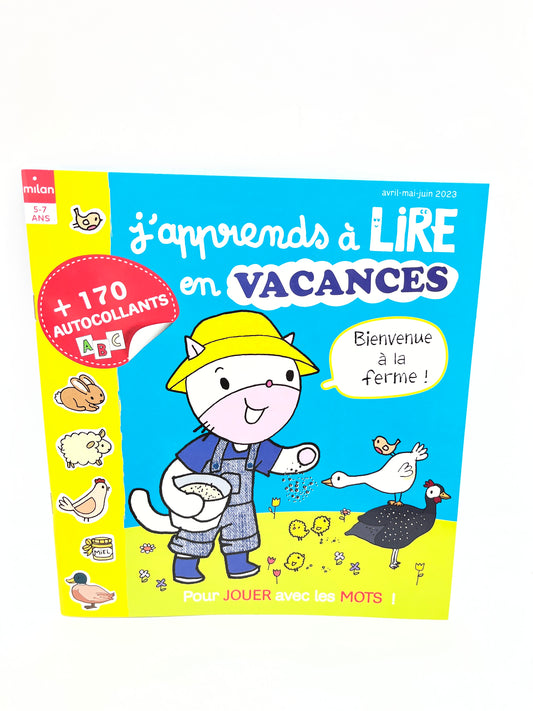 Livre d’activité  j’apprends à lire avec ses 170 stickers neuf thème à la ferme Neuf