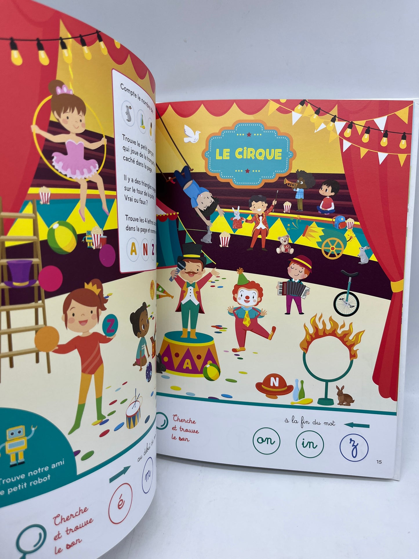 Livre Montessori cherche et trouve Les lettres et les syllabes spéciale pour apprendre à reconnaître les sons Neuf