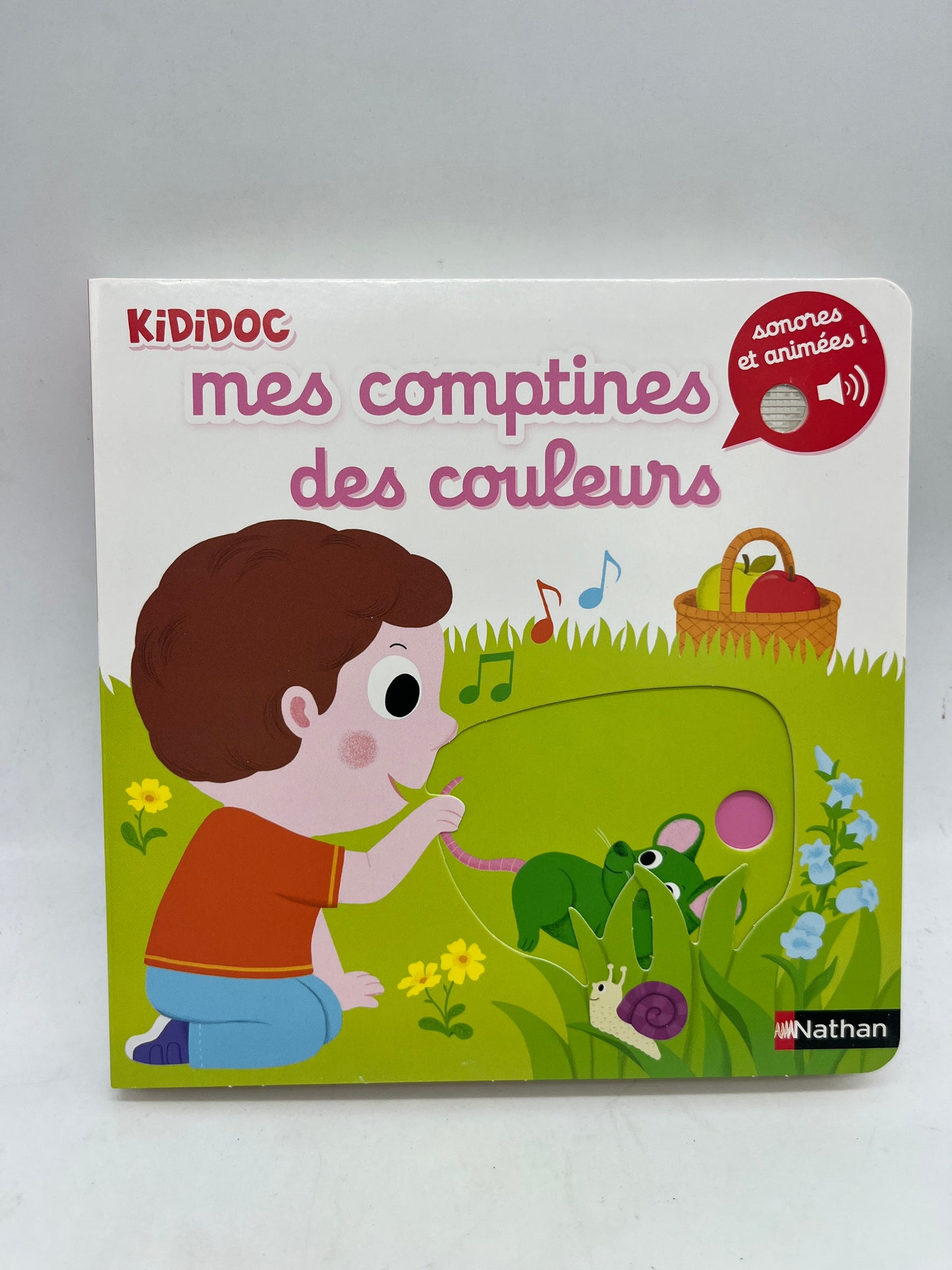 Livre Sonore animé Kididoc mes comptines de couleurs Neuf édition Nathan