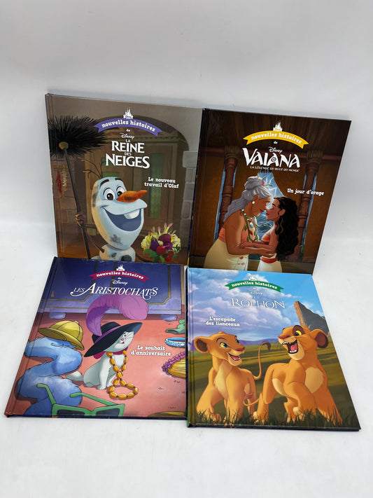 Lot de 4 livres Disney collection Nouvelles histoires Princesses Roi lion Neuf