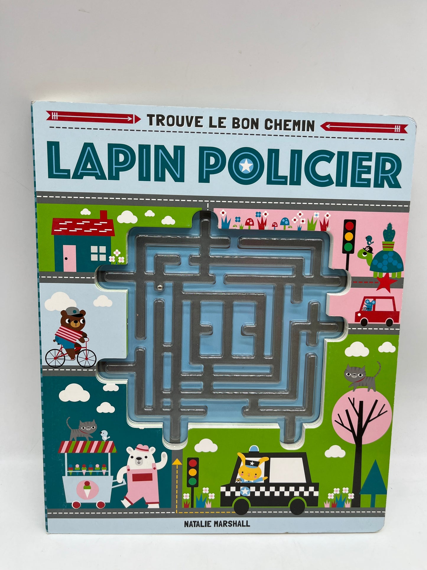 livre des labyrinthes Lapin Policier Trouve le bon chemin Neuf