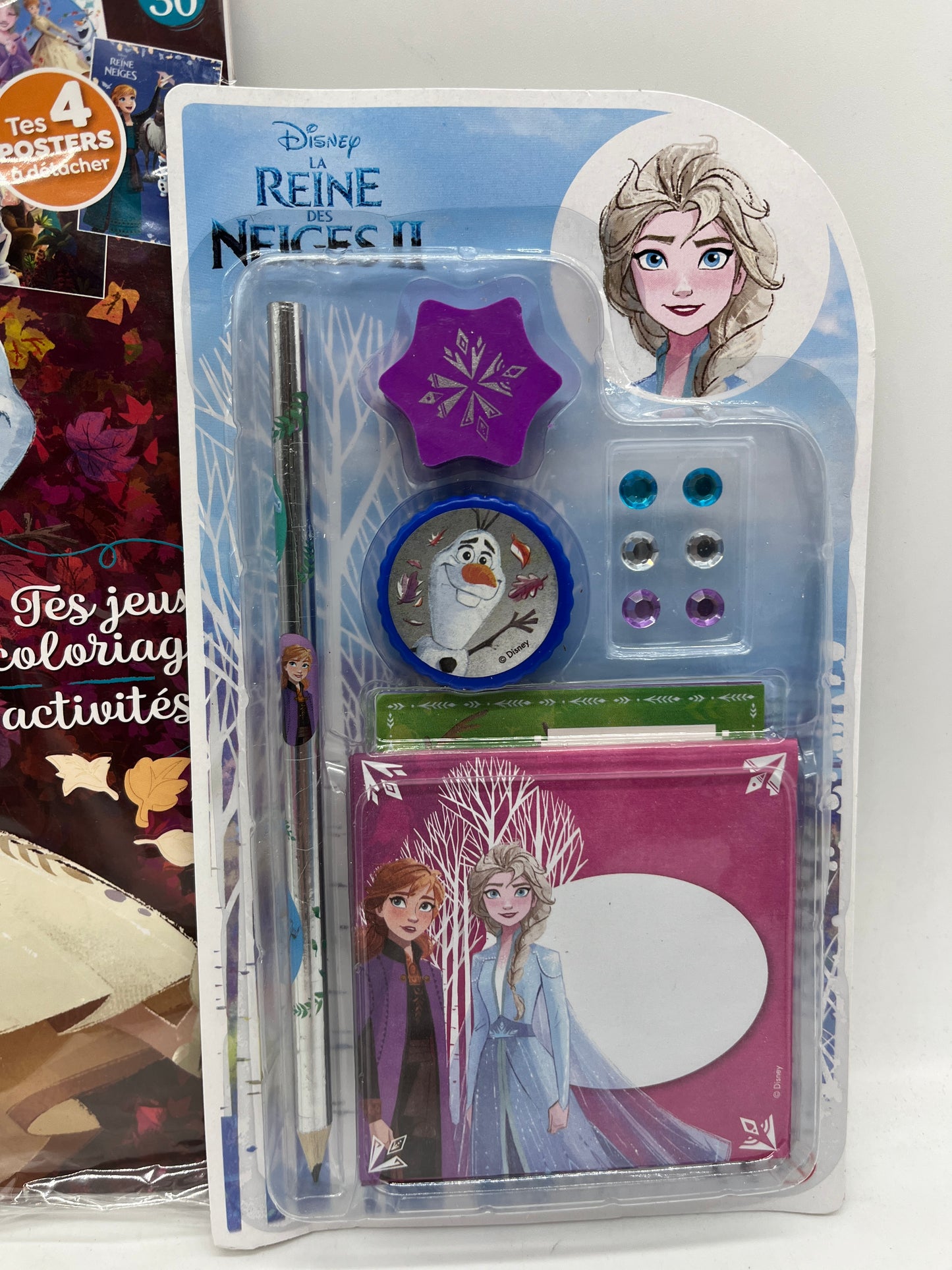 Livre d’activité Magazine Disney Princesse Reine des neige avec son carnet papeterie neuf