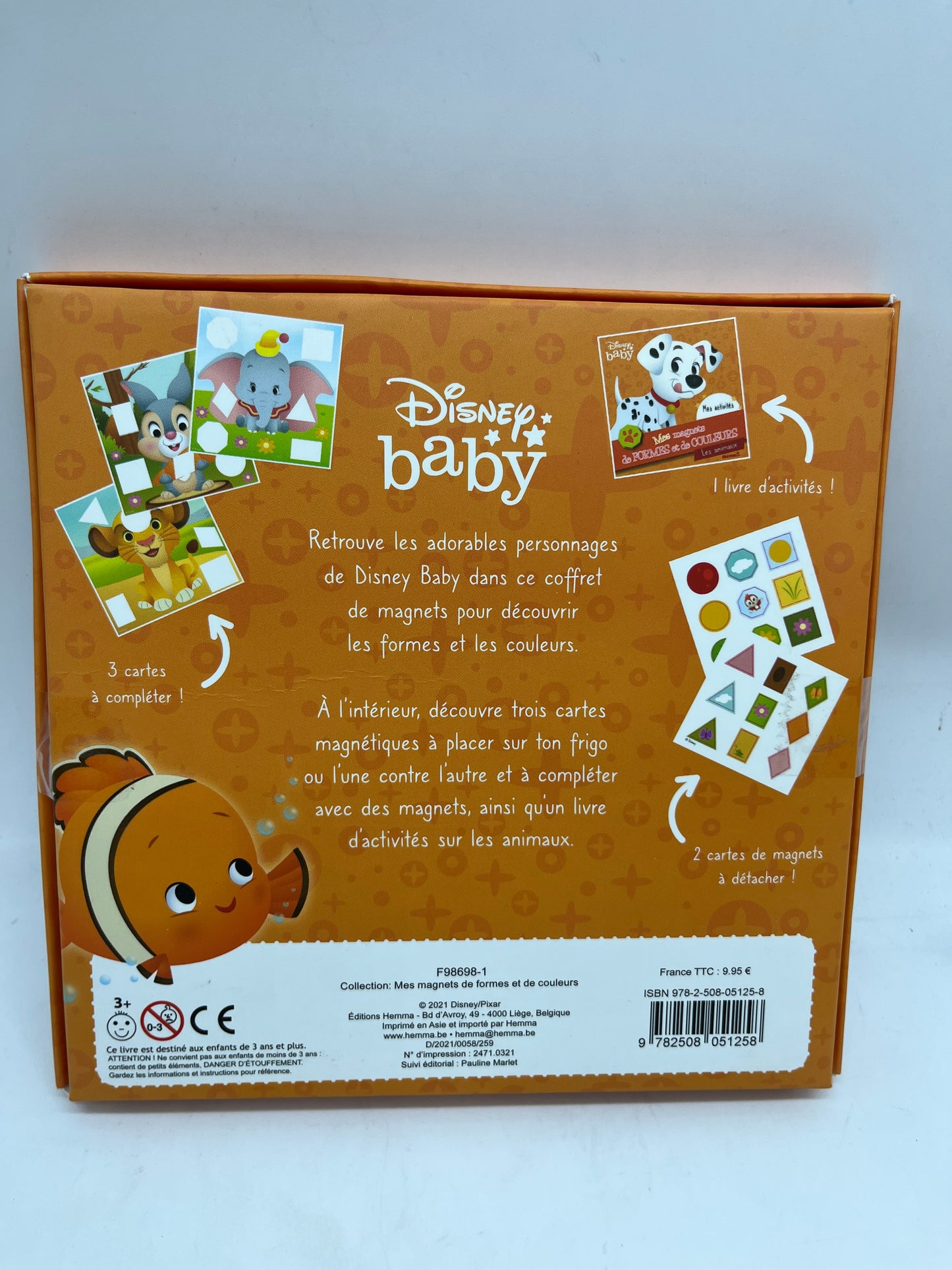 Pochette d’activité mes magnets de forme de couleur Disney baby  théme les animaux neuf