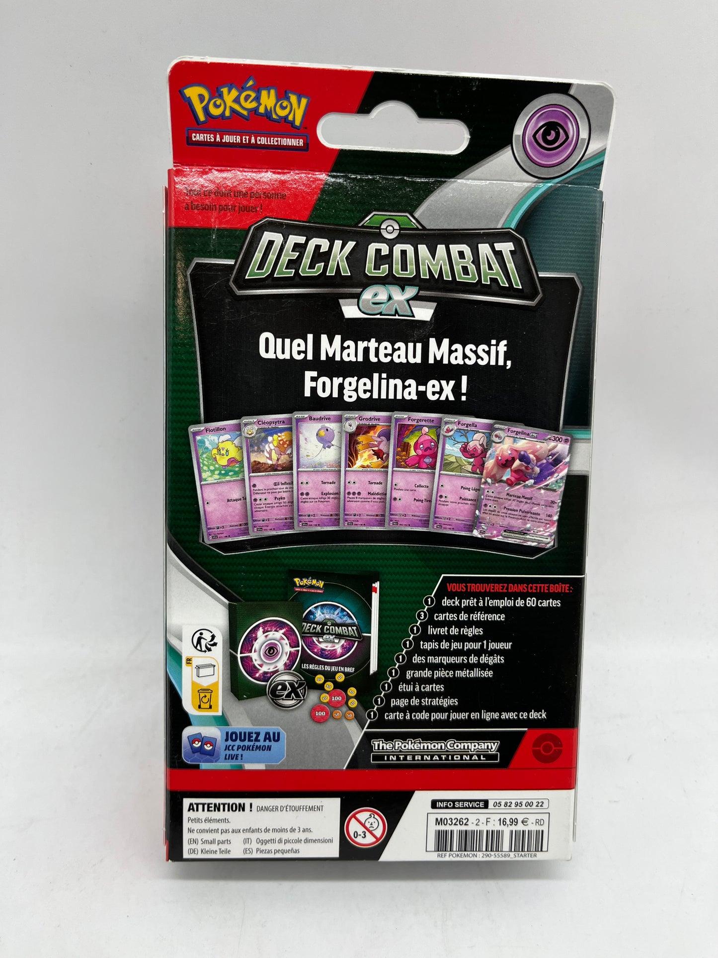 Deck de combat EX Pokémon avec 60 cartes modéle Forgelina Neuf scellé