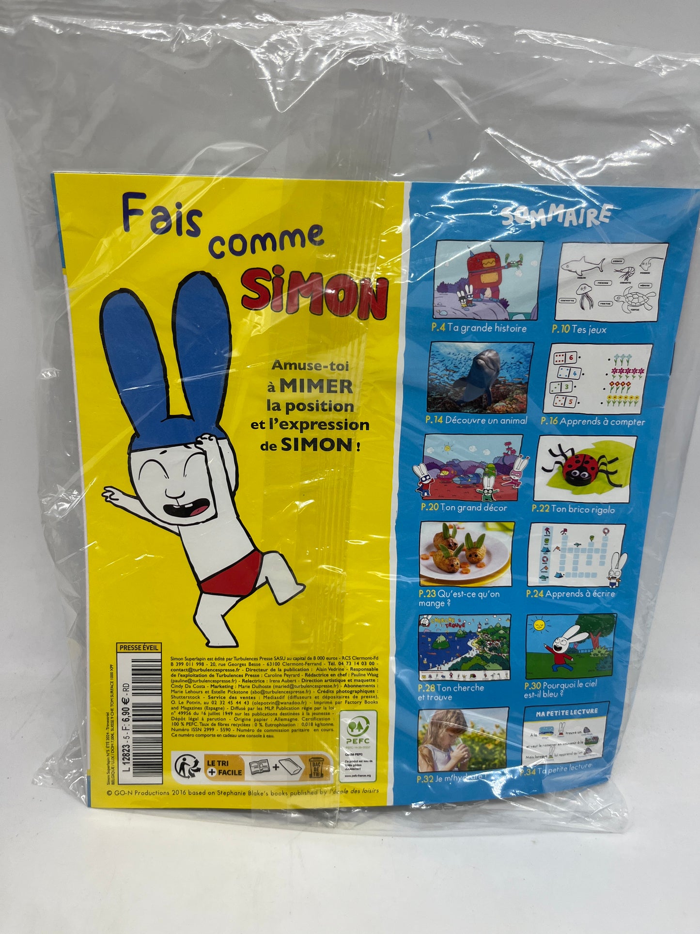 Livre d’activité Magazine Disney Simon Lapin blanc  SuperLapin avec son gamewater  Neuf sous blister