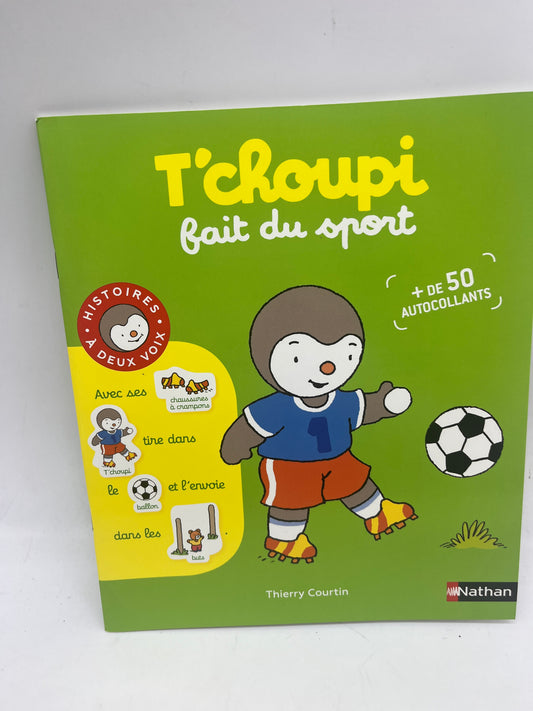 Livre d’activité magazine T’choupi fait du sport avec 50 autocollants Neuf !