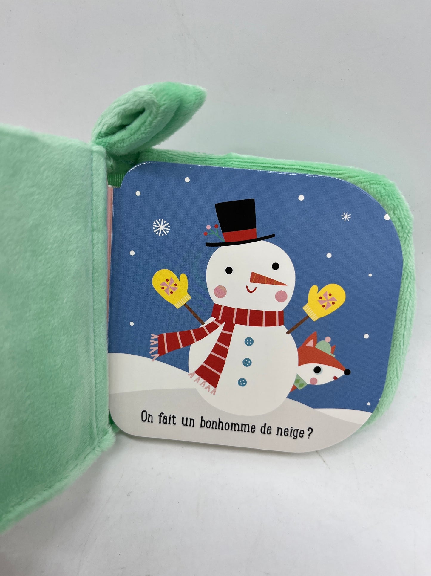 Mini livre pour bébé couverture toute douce histoire le bonhomme de neige collection Bébé Noël Neuf