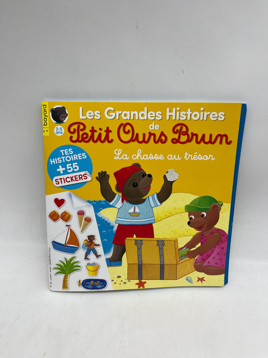 Livre d’activité magazine Les grandes histoires  de Petit Ours Brun thème La chasse aux trésors Neuf !