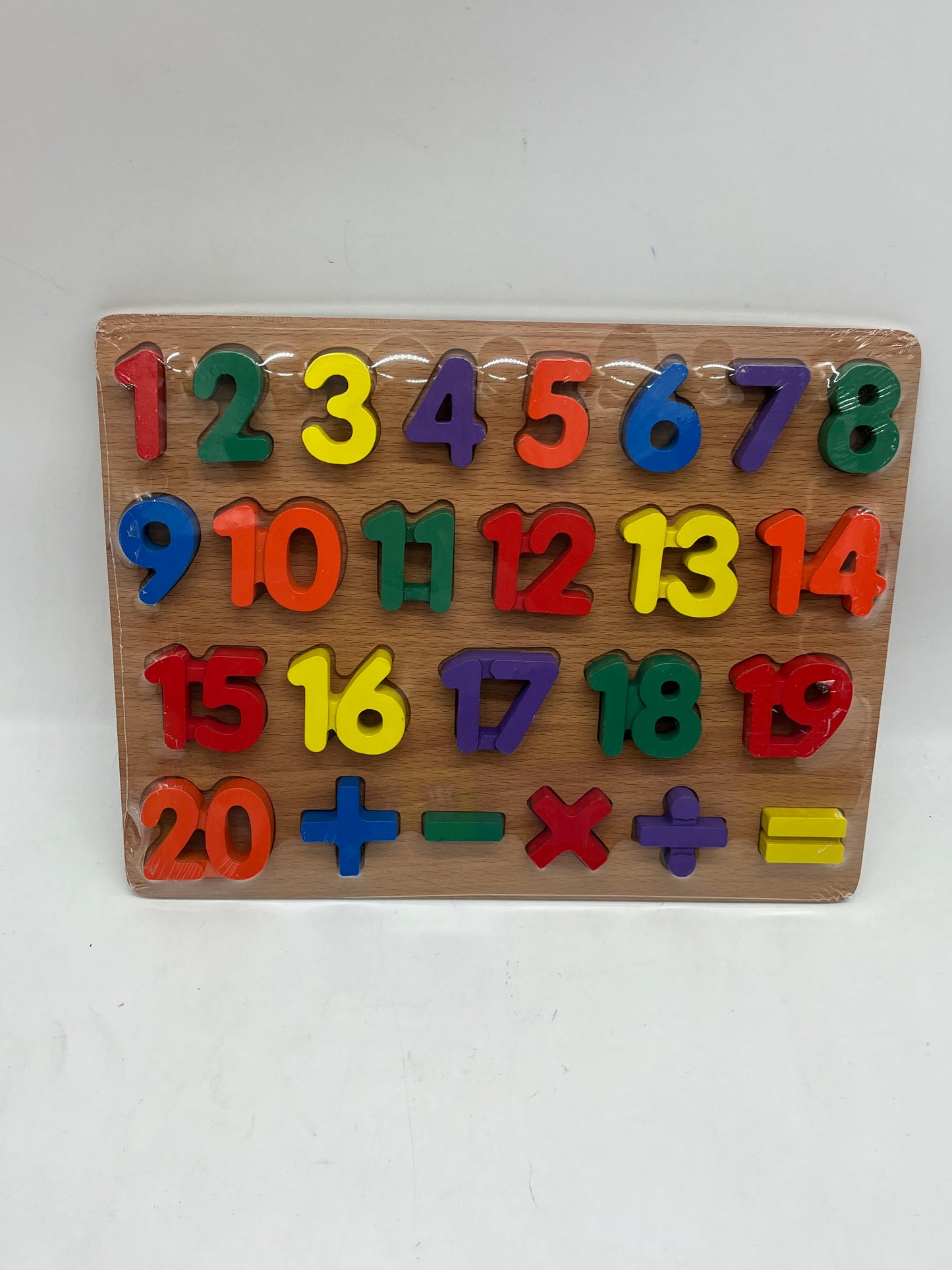 Jouet jeu activités apprentissage 
Puzzle en bois Type Montessori J’apprends à compter les chiffres avec ces pièces en relief Neuf
