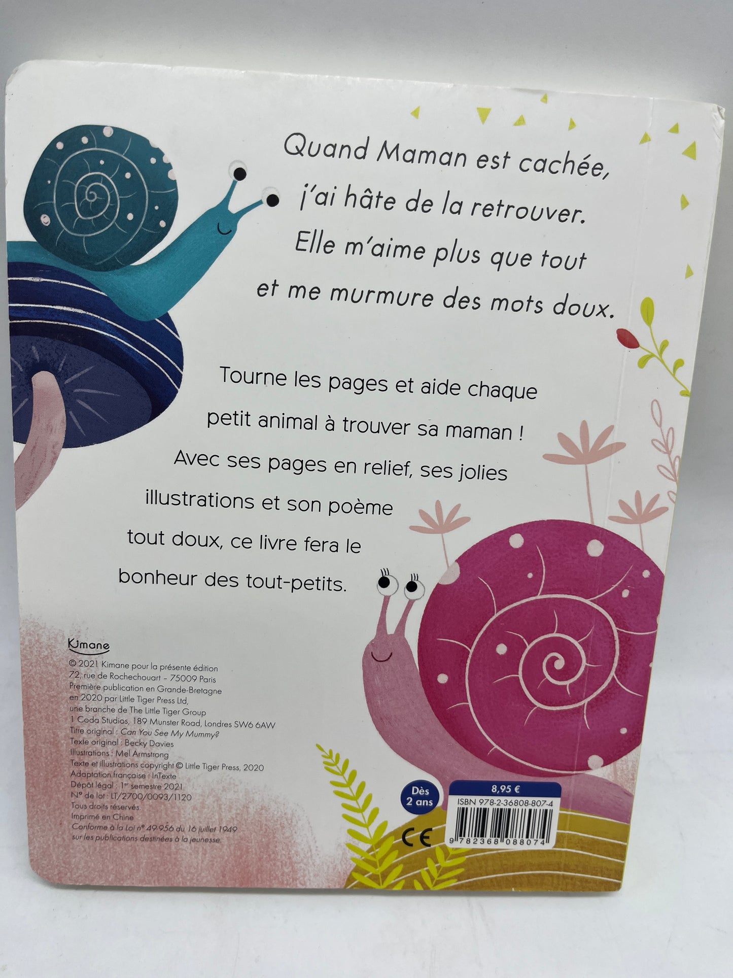 Livre histoire Cache cahe avec maman  neuf éditions Kimone spécial fête des mamans