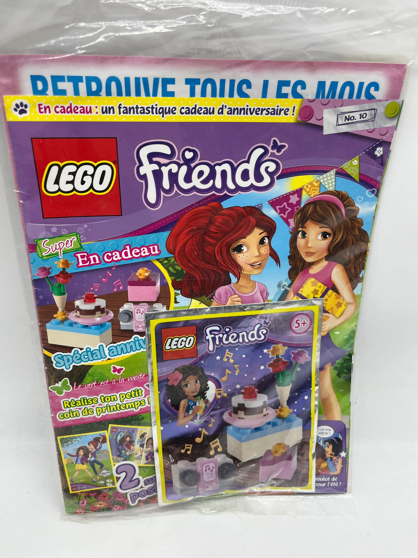 livre d’activité Magazine Lego Friends  avec son sachet à construire numéro 10 Neuf