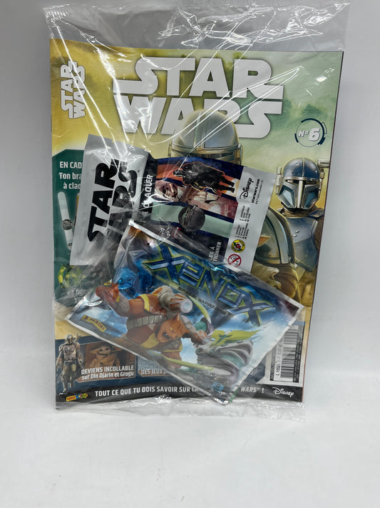 Livre d’activité  Magazine Star Wars avec son bracelet à claquer et sa figurine Xenox   Neuf