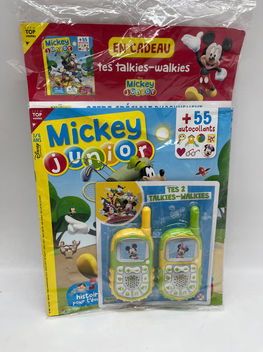 livre d’activité Magazine Mickey junior avec ces talkies-walkies Mickey jaune vert Neuf ! Disney