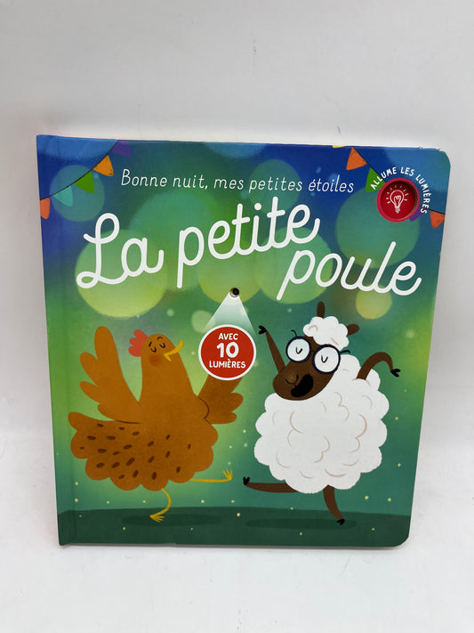 Livre histoire Bonne nuit mes petites étoiles  modèle la petite poule  livre lumineux tam tam edition Neuf