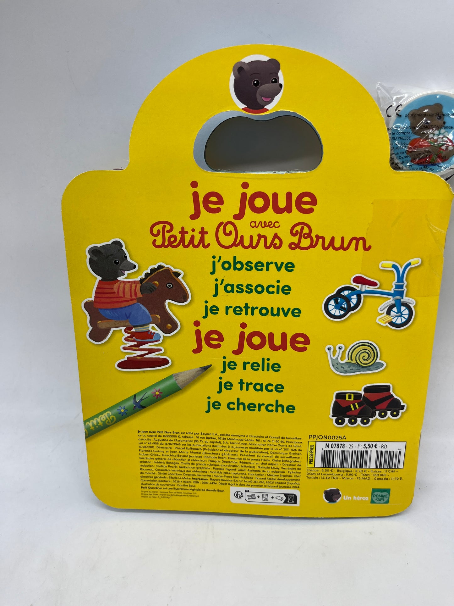 Livre d’activité Magazine Je joue avec Petit ours brun jeux histoire stickers Neuf thème Le printemps! Jeux activité stickers