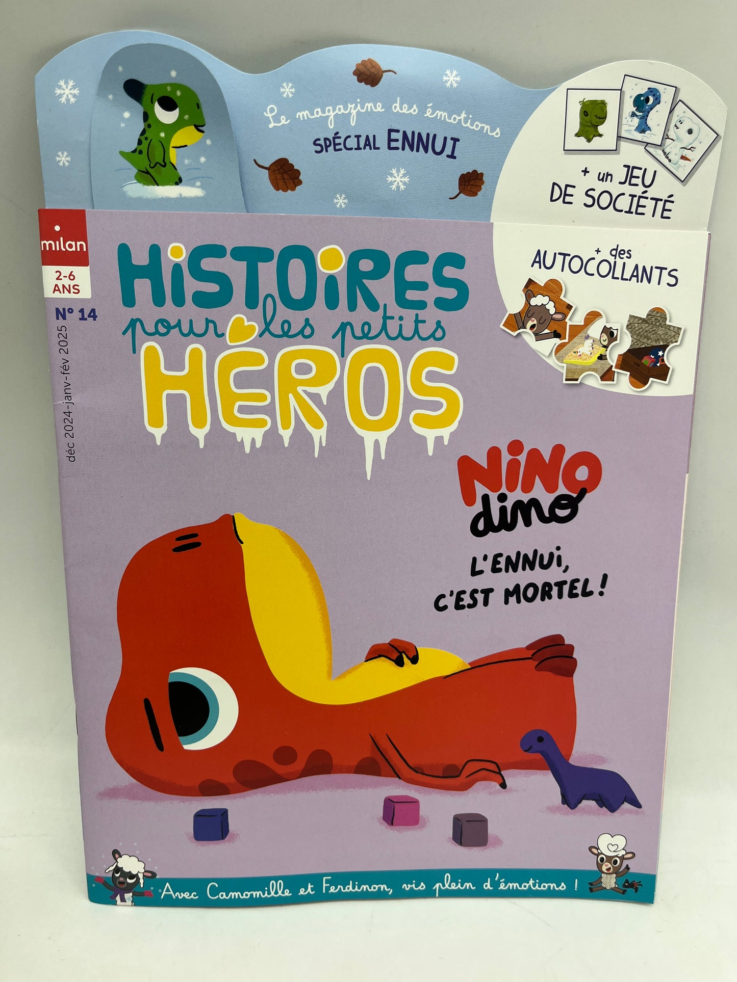 Livre d’activité magazines Histoires pour les petits NiNo le dino modèle l’ennui c’est mortel ! Avec son jeu d’émotion spécial ennui  neuf