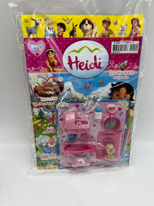 Livre d’activité magazines  Heidi avec son set Bébé  Nurserie numéro 9 Neuf