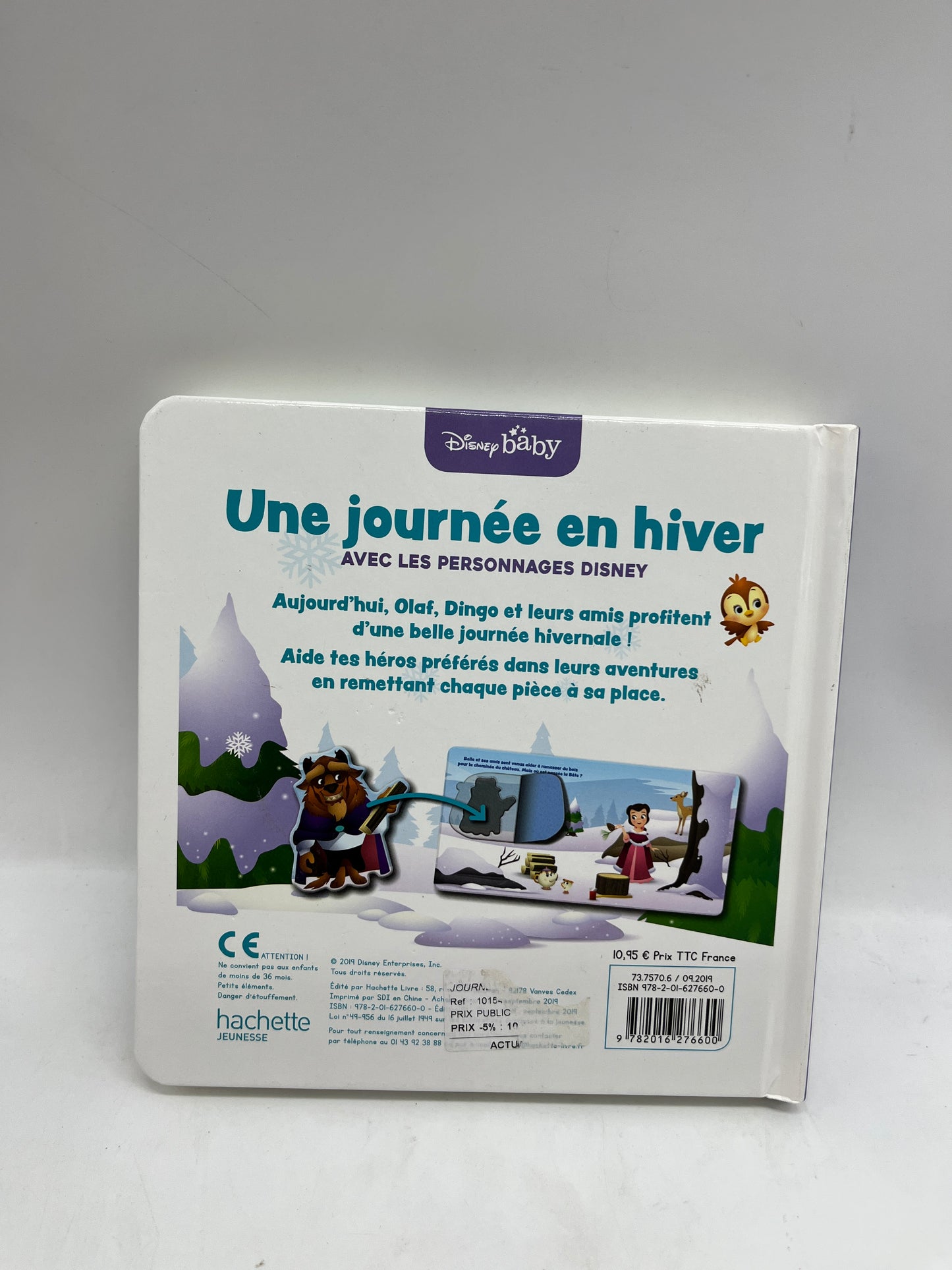 Mon Livre Puzzle Disney Baby avec ses histoires personnages à replacer Neuf ! Une journée en Hiver