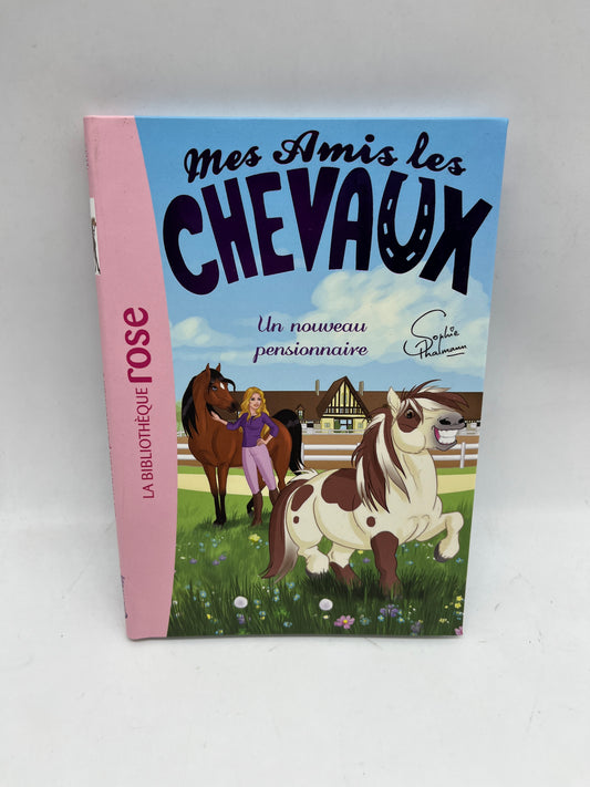 Livre histoire Ma bibliothèque rose Mes premières lectures  Mes amis les chevaux Un nouveau pensionnaire Neuf