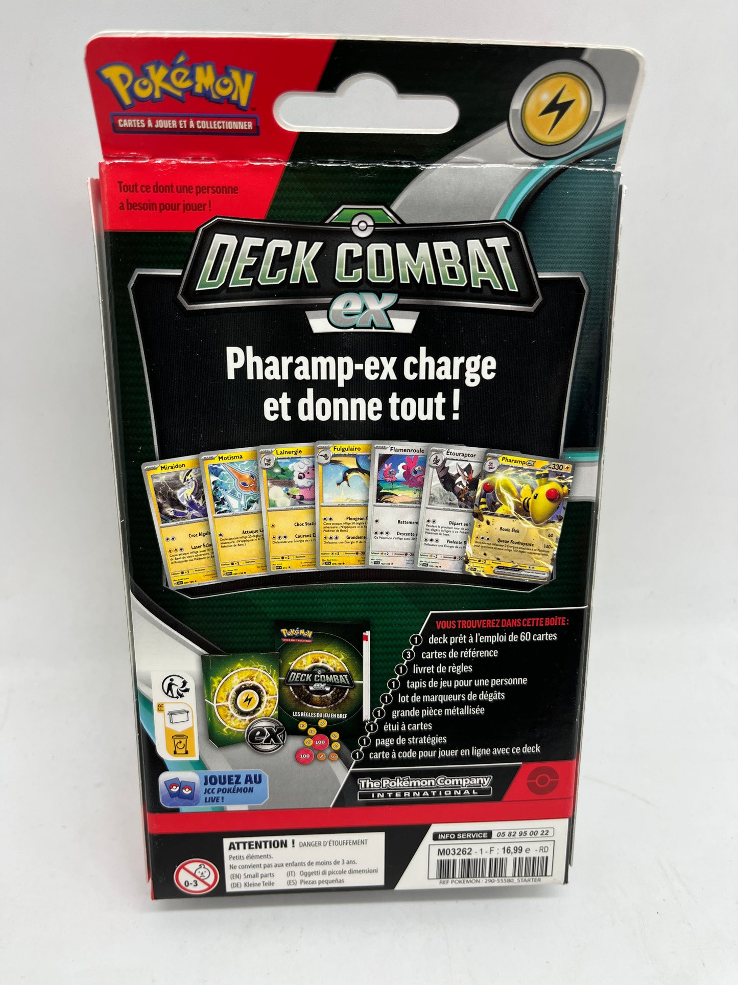 Deck de combat EX Pokémon avec 60 cartes modéle Pharamp Neuf scellé