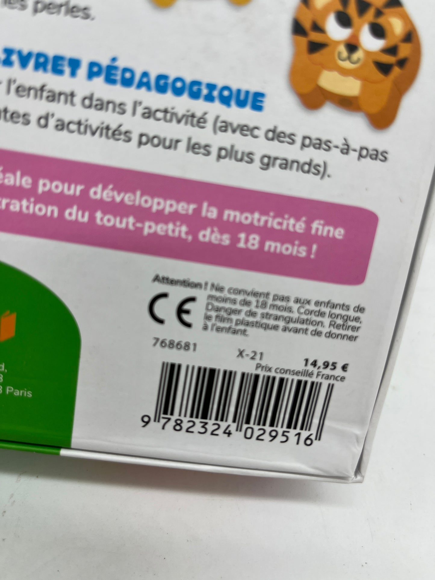 Mon coffret de Perle en Bois activité de motricité Gründ Neuf sous blister