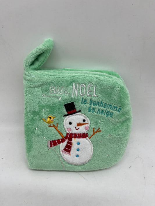 Mini livre pour bébé couverture toute douce histoire le bonhomme de neige collection Bébé Noël Neuf