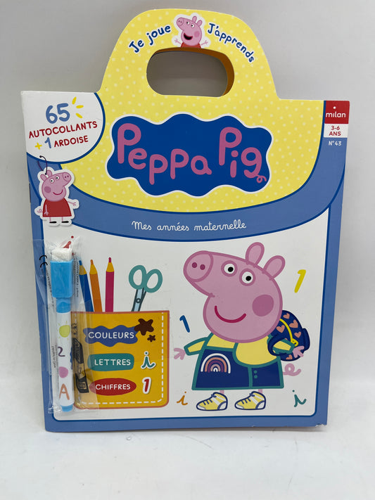 Livre d’activités Magazine Je Joue j’apprends Peppa pig Mon année de maternelle 80 gommettes couleur lettre chiffres numéro 43 Neuf