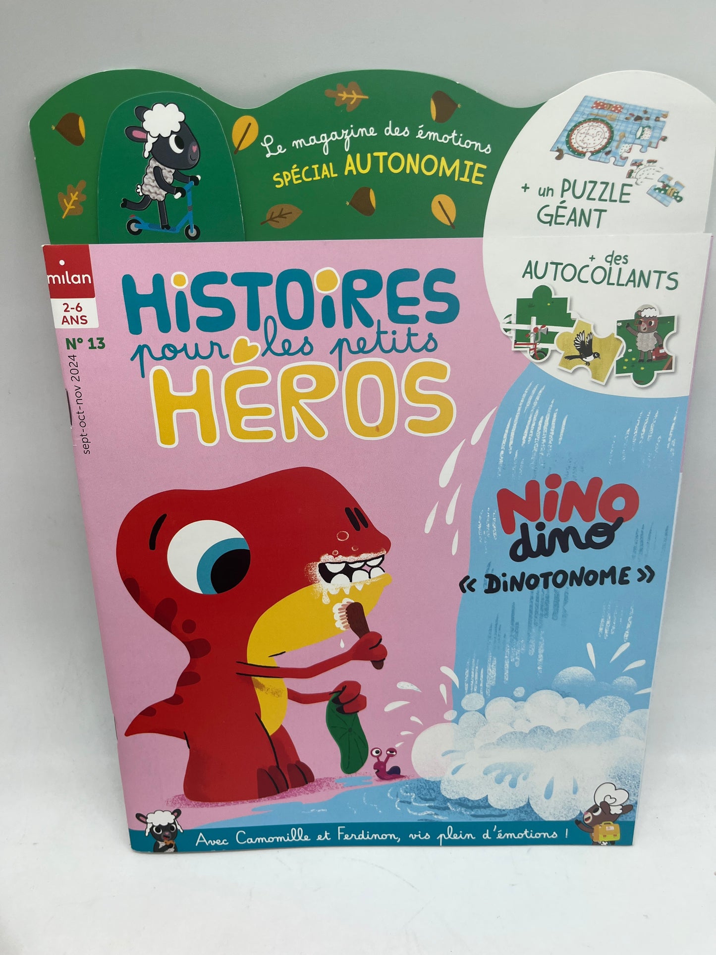 Livre d’activité magazines Histoires pour les petits NiNo le dino modèle Nino Le Dino Dinotonome ! Avec son jeu d’émotion spécial autonomous euf