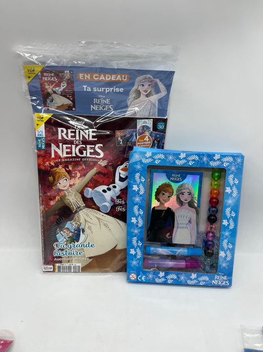 Livre d’activité Magazines Disney princesse Reine des neiges avec son set créatif  Neuf