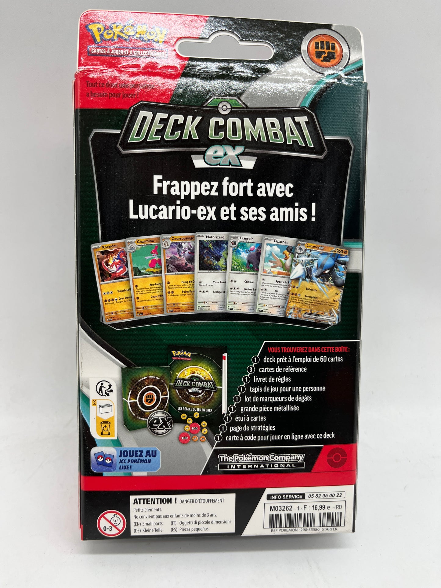 Deck de combat EX Pokémon avec 60 cartes modéle Lucario Neuf scellé