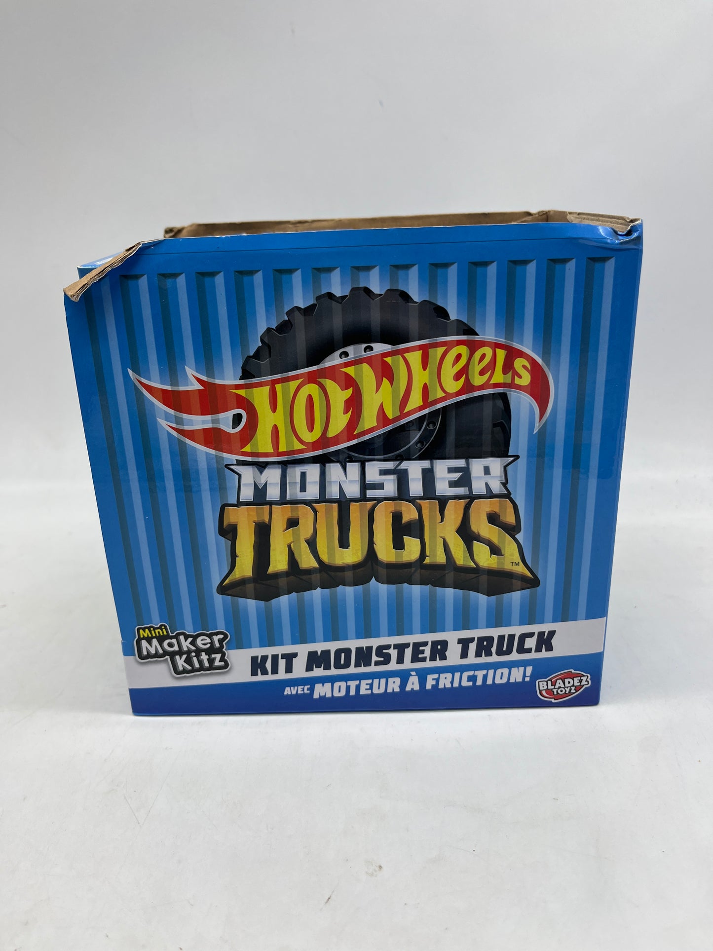 Lot de 2 voitures camion Monster Trucks HOT WHEELS à monter mini maker’s kits avec moteur à friction Neuf