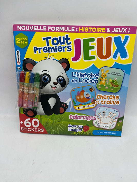 Livre d’activité Magazine Mes tous premiers jeux avec ses crayons de couleurs    neuf