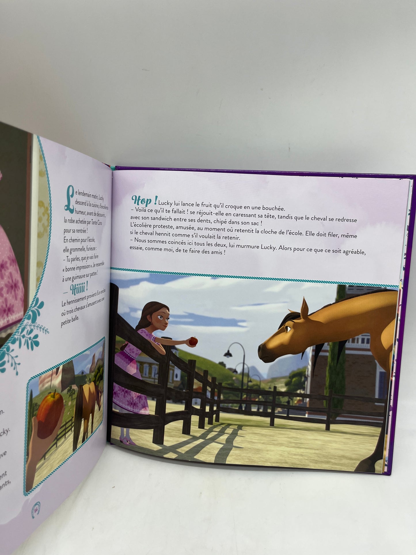 Livre histoire Disney Spirit l’indomptable Un cheval pour Lucky Neuf chevaux