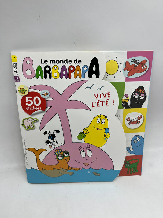 Magazine Livre d’activités souple Barbapapa histoire  avec ces 50 stickers  vive l’ Été Neuf !