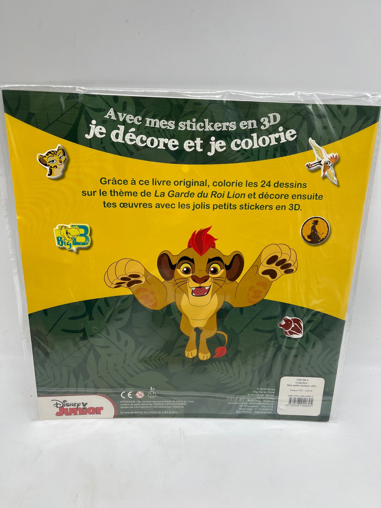 Livre d’activité  Magazine Disney La garde du Roi Lion avec son décor ces stickers 3D  Neuf