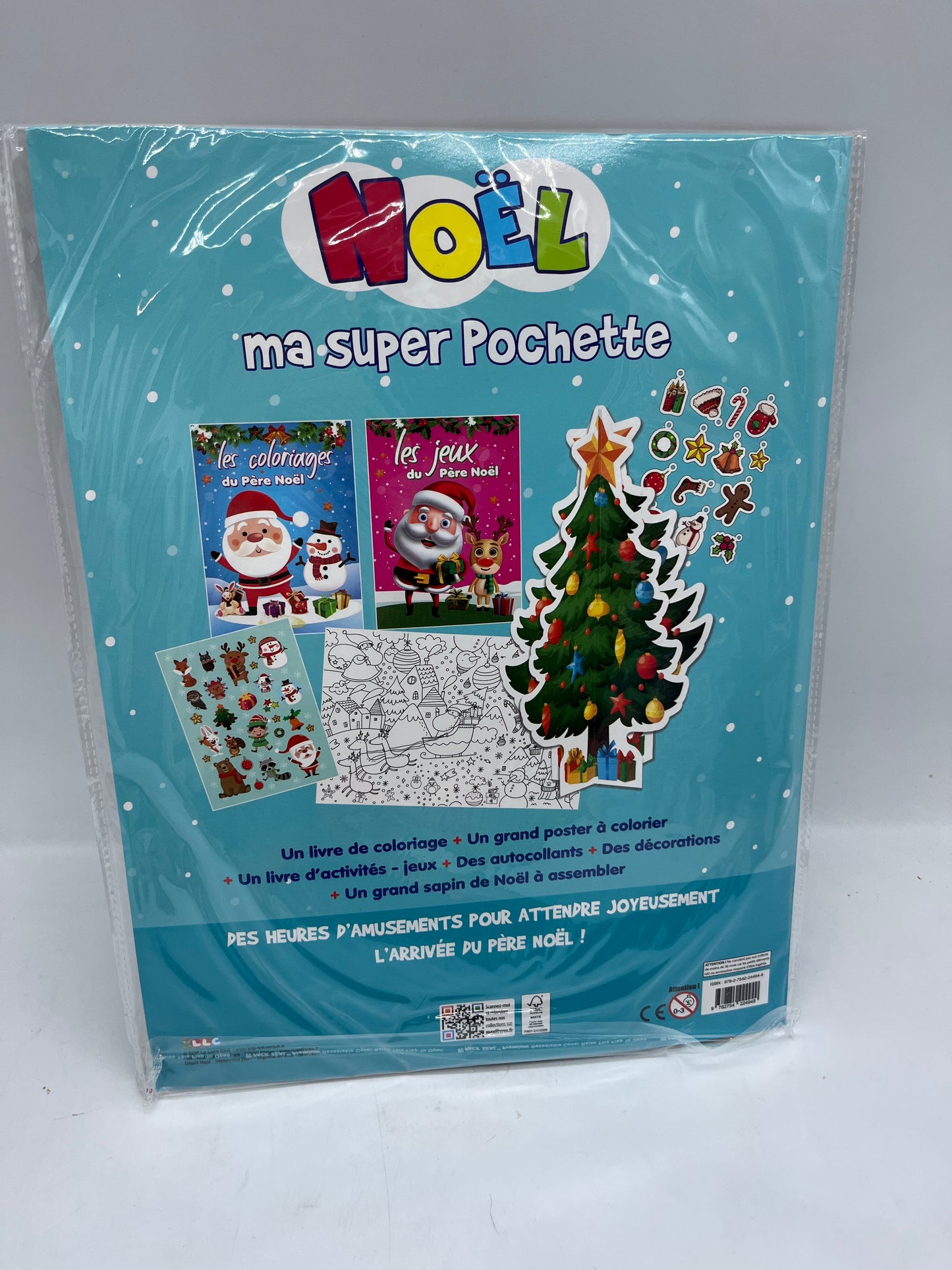 Ma pochette surprise Thème Noël plein d’activités pour attendre Noël Coloriage jeux Neuf