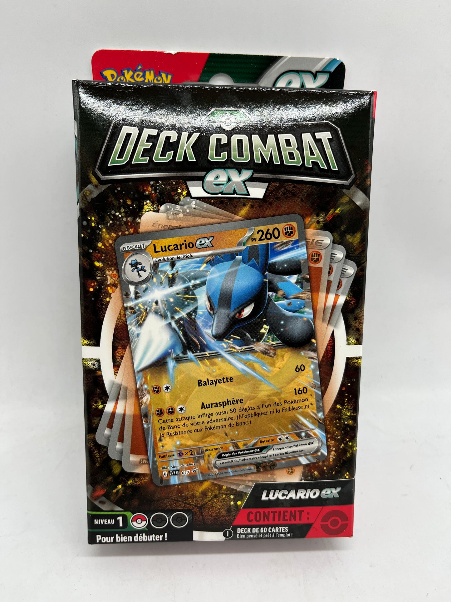 Deck de combat EX Pokémon avec 60 cartes modéle Lucario Neuf scellé