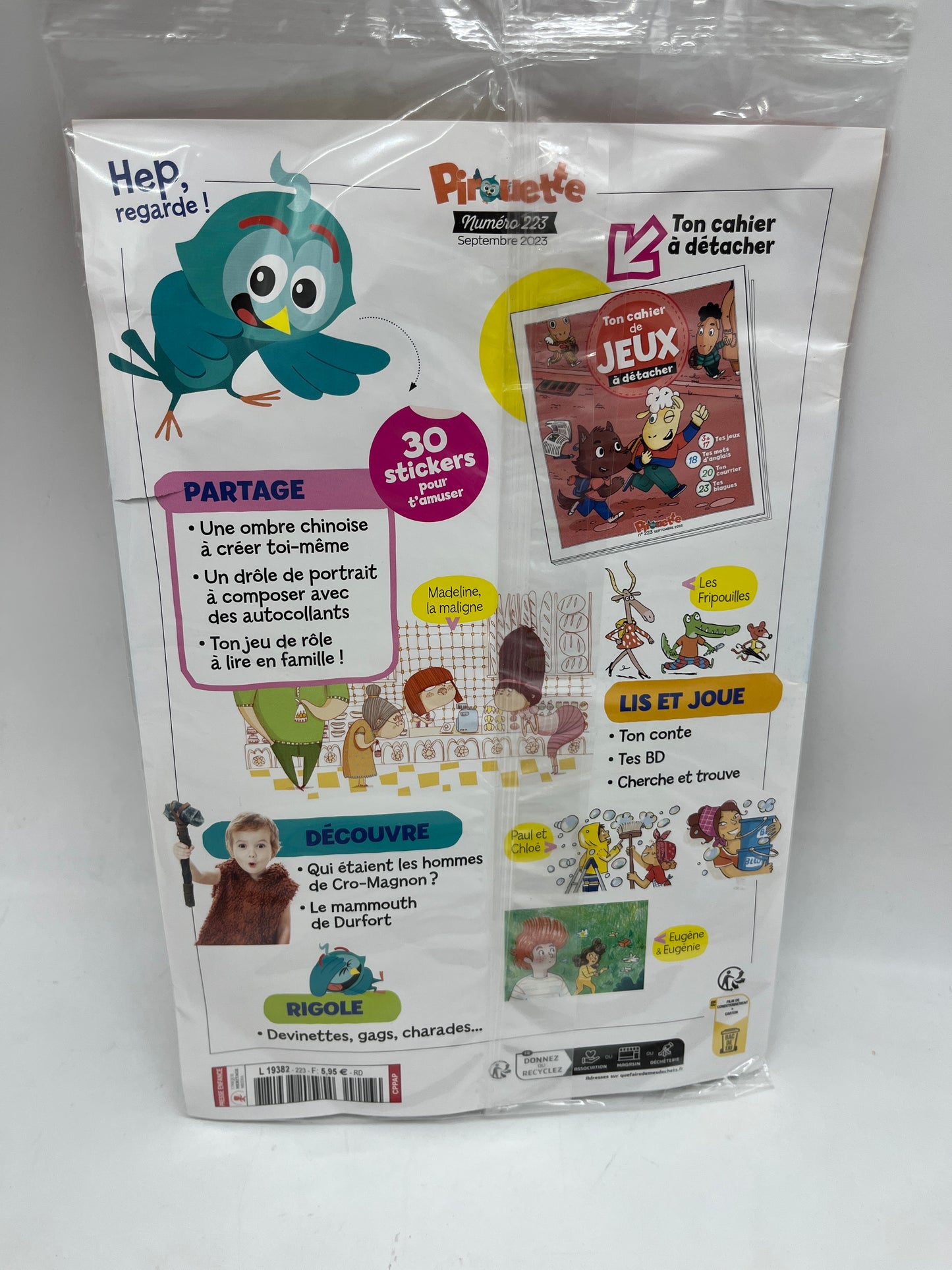 livre d’activité Magazine Pirouette avec son jeu Dinosaure Neuf sous blister 5/8 ans