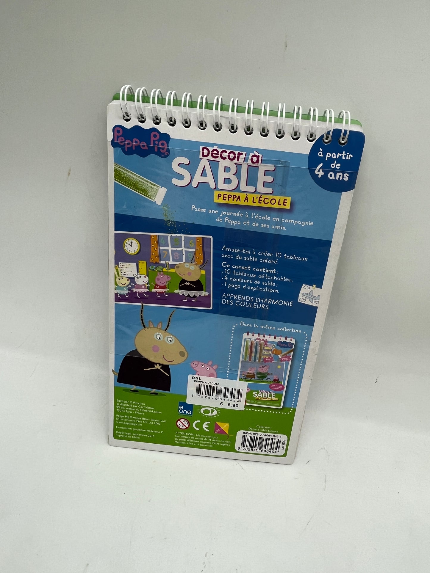 livre d’activité décor à sable Peppa pig avec ces 4 tubes de paillettes thème à l’école Neuf activités manuelles