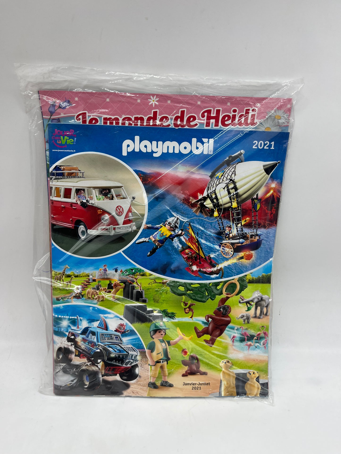 Livre D’activité magazine Playmobil  avec sa figurine Heidi et son bebe mouton jamais ouvert Neuf