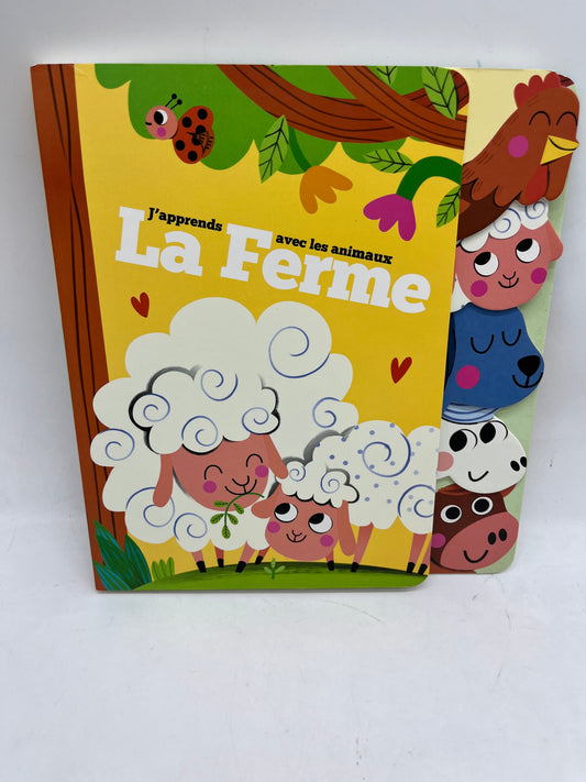 Livre histoire j’apprends avec les animaux tout cartonné thème la ferme Neuf