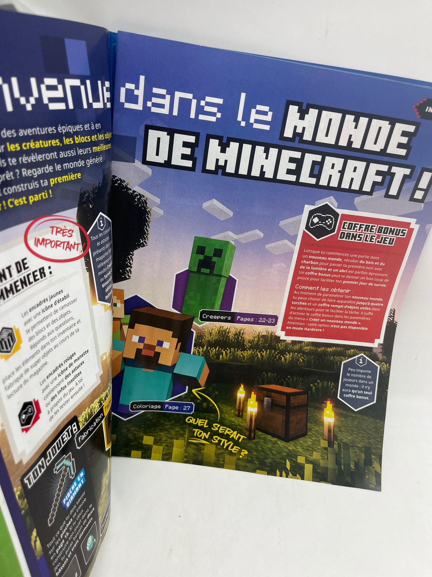 livre d’activité Magazine  Minecraft avec son épée neuf sous blister