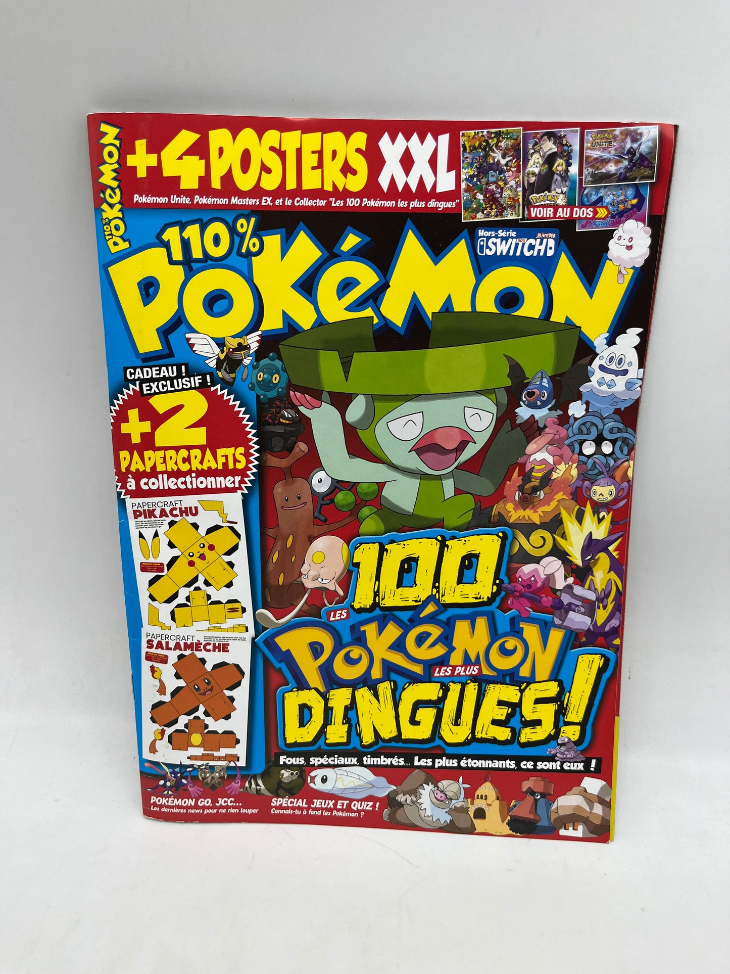 Livre d’activité Magazine 100% Pokémon Dingue pour tout savoir sur les Pokemon avec  1 super jeu + 3 posters neuf