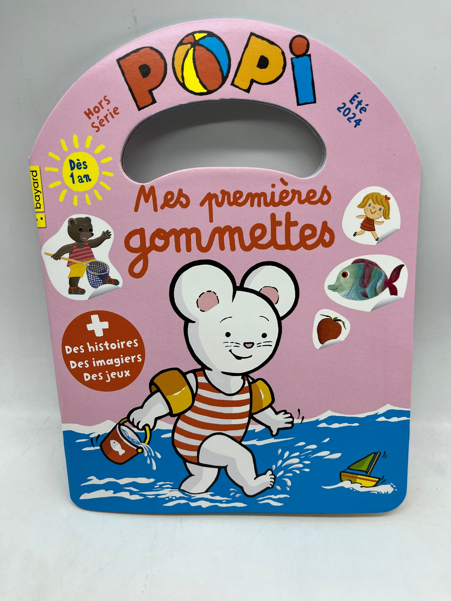 Livre d’activité Magazine Popi mes premières gommettes Hors series Petit ours brun  Neuf !  Jeu histoire activité   1/4ans   Prix boutique:4€95