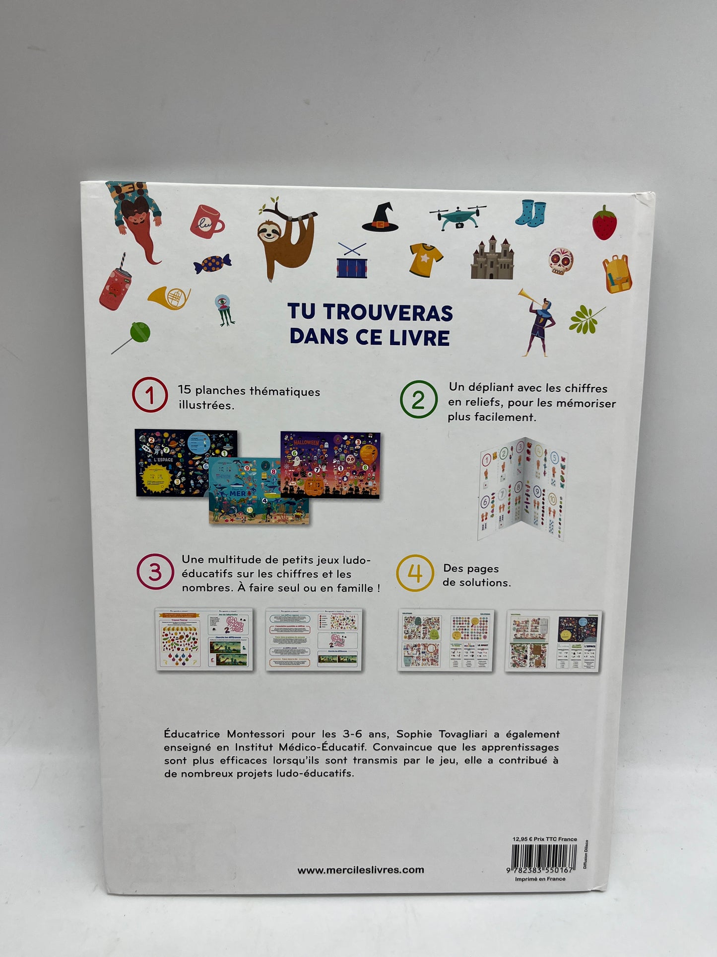 Livre Montessori cherche et trouve Les chiffres et les nombres spéciale pour apprendre à compter facilement Neuf