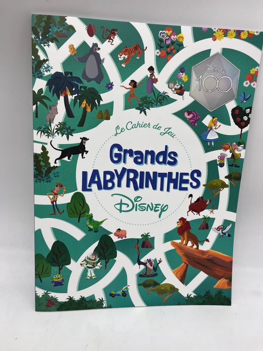 Livre d’activités Les Grands  Labyrinthes Disney éditions 100 ans Neuf