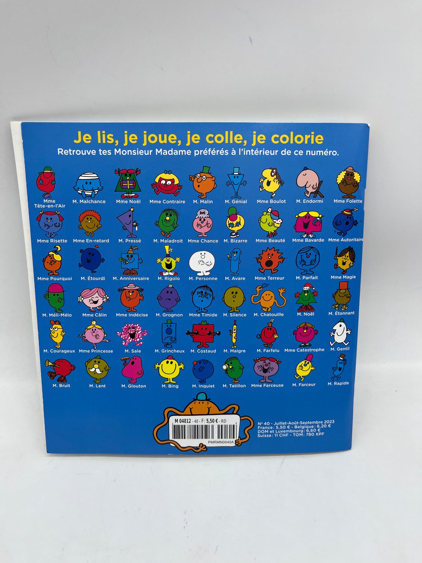 Livre d’activité  Magazine Le journal des Monsieur Madame Les vacances de Madame Catastrophe Neuf avec stickers