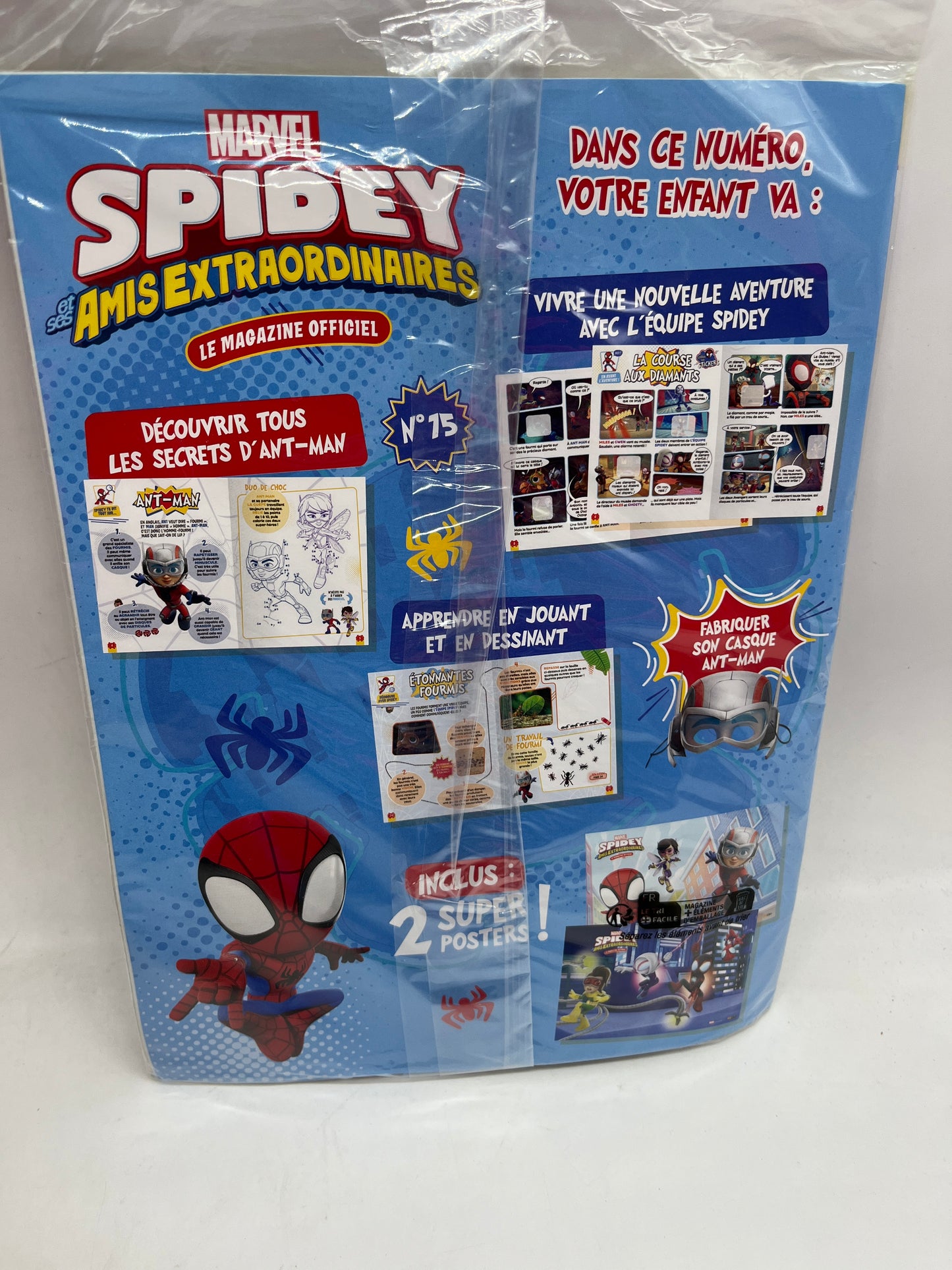 Livre d’activité magazines Disney Spidey avec son téléphone lance missiles Spiderman Marvel Neuf